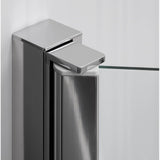Aerie Bath screen, 56-15/16'' x 32'' W with 1/4'' thick Crystal Clear glass and square corner