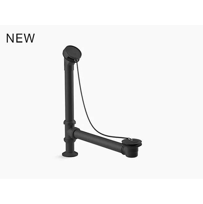 Kohler - AntiqueE Bath drain, chain and rubber stopper - Matte Black