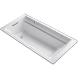 Kohler - Archer 72'' x 36'' drop-in Heated BubbleMassageE air bath - White