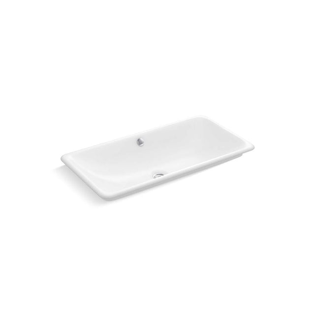 Kohler - Iron Plains 30'' rectangular drop-in/undermount/vessel bathroom sink with White painted underside - White