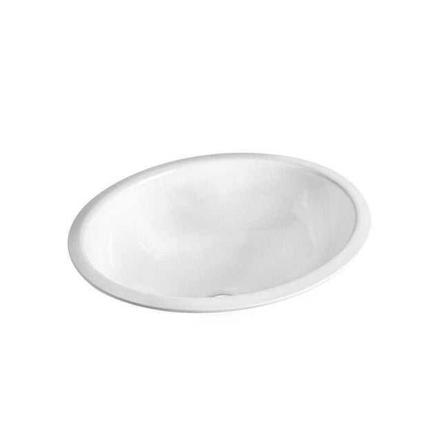 Kohler - SartorialE Herringbone Caxton 19-1/4'' oval undermount bathroom sink, no overflow - White Sartorial Herringbone