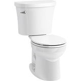 Kohler - KingstonE Two-piece round-front toilet, 1.28 gpf - White