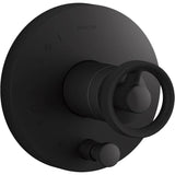 Kohler - Components Rite-Temp valve trim with Industrial handle and diverter - Matte Black