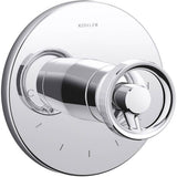 Kohler - Components MasterShower temperature control valve trim with Industrial handle - Polished Chrome