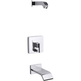 Kohler - Loure Rite-Temp bath and shower trim kit with push-button diverter, without showerhead - Polished Chrome