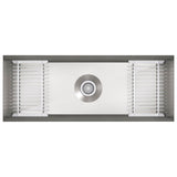 Kohler - Prolific 44'' undermount single-bowl workstation kitchen sink - Stainless Steel