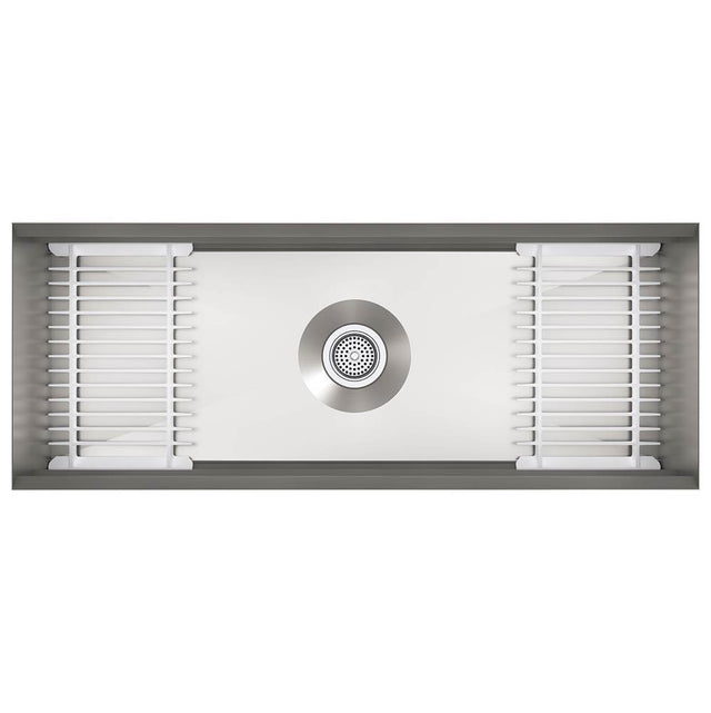 Kohler - Prolific 44'' undermount single-bowl workstation kitchen sink - Stainless Steel