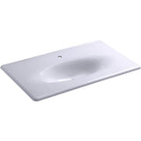 Kohler - Iron/Impressions 37'' Enameled cast iron vanity top with integrated oval sink - Lavender Grey