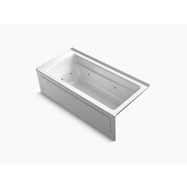 Kohler - Archer 66'' x 32'' alcove whirlpool bath with Bask heated surface, right drain - White