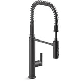 Kohler - Purist Semi-professional kitchen sink faucet with three-function sprayhead - Matte Black