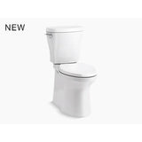 Kohler - Betello Two-piece elongated toilet with skirted trapway, 1.28 gpf - White