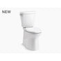 Kohler - Betello Two-piece elongated toilet with skirted trapway, 1.28 gpf - White