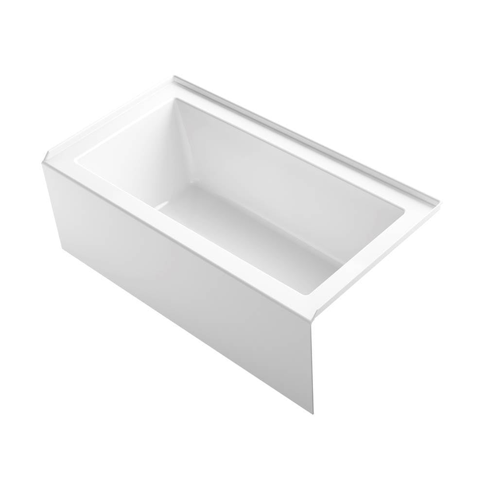 Kohler - Underscore 60'' x 32'' alcove bath with integral apron, integral flange, and right-hand drain - White