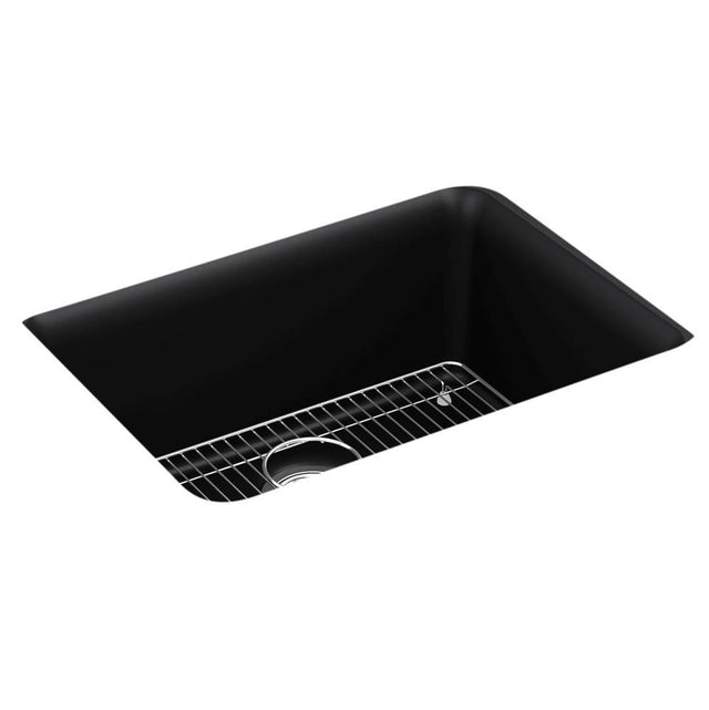 Kohler - Cairn 24-1/2'' undermount single-bowl kitchen sink - Matte Black