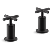 Kohler - Purist Deck- or wall-mount bath faucet handle trim with cross design - Matte Black