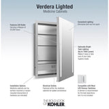 Verdera 24'' x 30'' lighted medicine cabinet