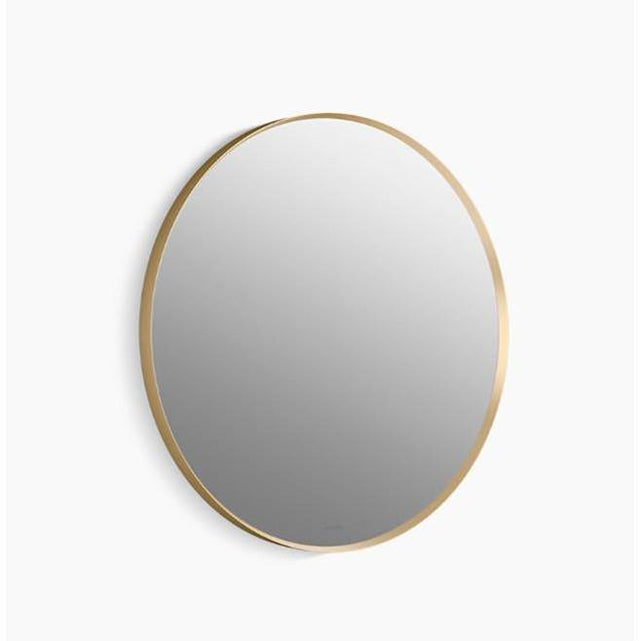 Kohler - Essential 28'' round framed mirror - Moderne Brushed Gold