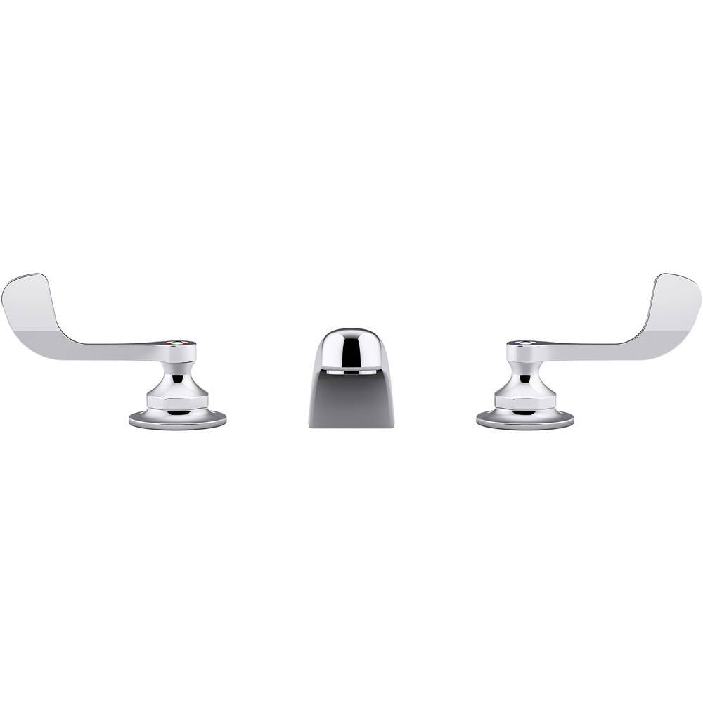 Triton Bowe 0.5 gpm widespread bathroom sink faucet with laminar flow and wristblade handles, drain not included