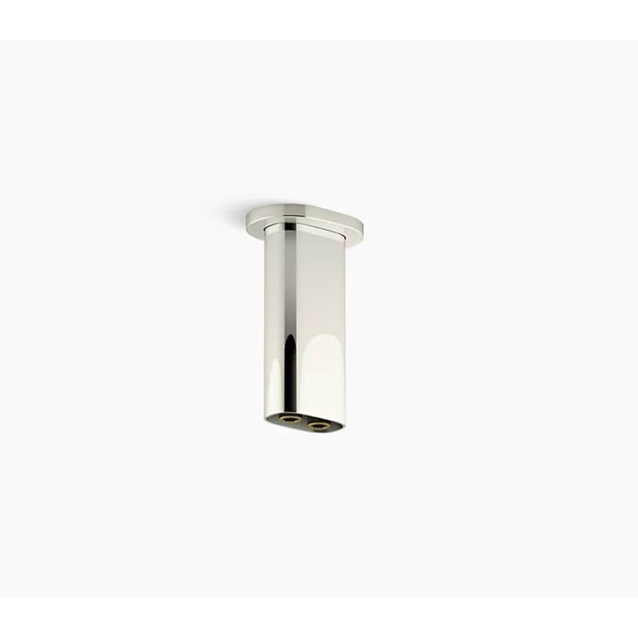 Kohler - Statement 5'' ceiling-mount two-function rainhead arm and flange - Vibrant Polished Nickel