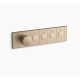 Kohler - Anthem Four-outlet recessed mechanical thermostatic valve control - Vibrant Brushed Bronze
