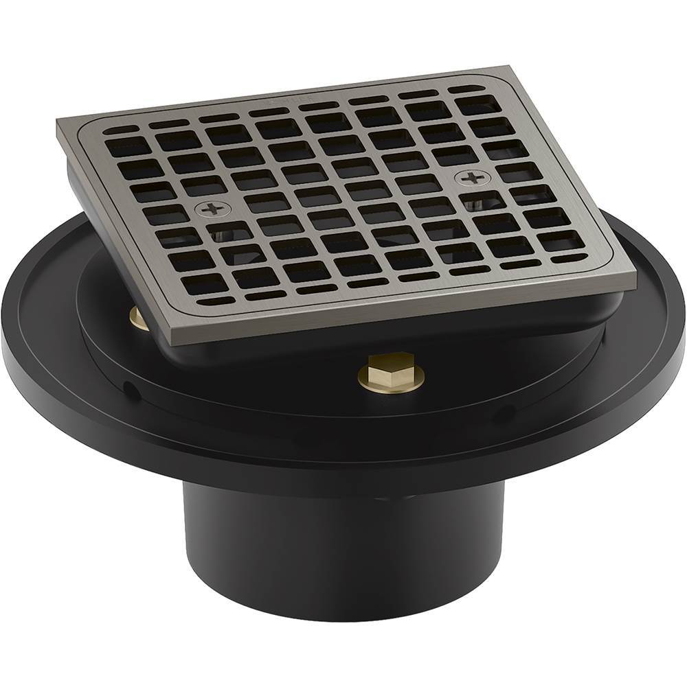 Kohler - Clearflo Square brass tile-in shower drain - Vibrant Brushed Nickel