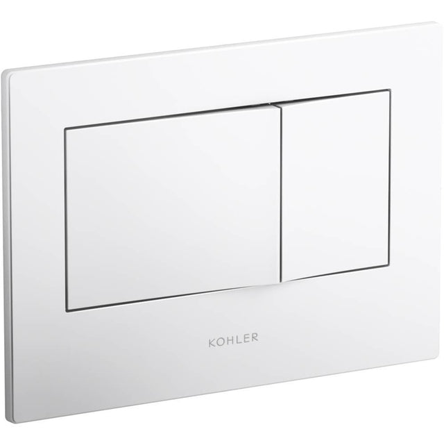 Kohler - Bevel Flush actuator plate for 2''x4'' in-wall tank and carrier system - White