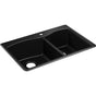 Kohler - Kennon 33'' top-/undermount double-bowl kitchen sink - Matte Black