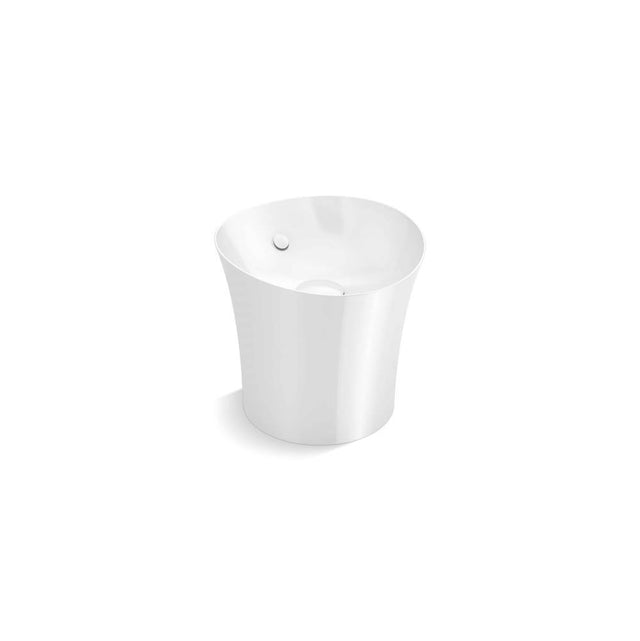 Kohler - VeilE 16'' round vessel bathroom sink or pedestal sink basin - White