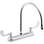 Kohler - Triton Bowe 1.8 gpm kitchen sink faucet with 9-5/16'' gooseneck spout, aerated flow and wristblade handles - Polished Chrome