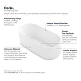 Ceric 60'' x 29'' freestanding bath
