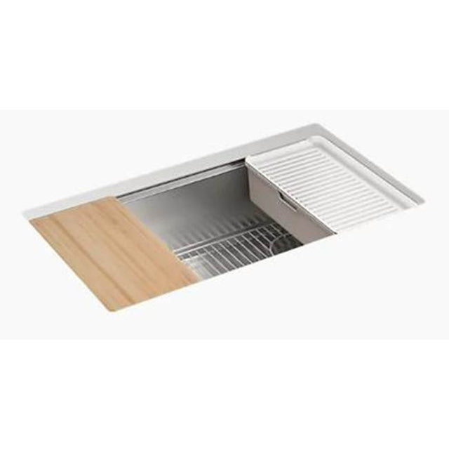 Kohler - Strive 32'' undermount single-bowl workstation kitchen sink - Stainless Steel