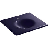 Kohler - Iron/Impressions 25'' Enameled cast iron vanity top with integrated round sink - Indigo Blue