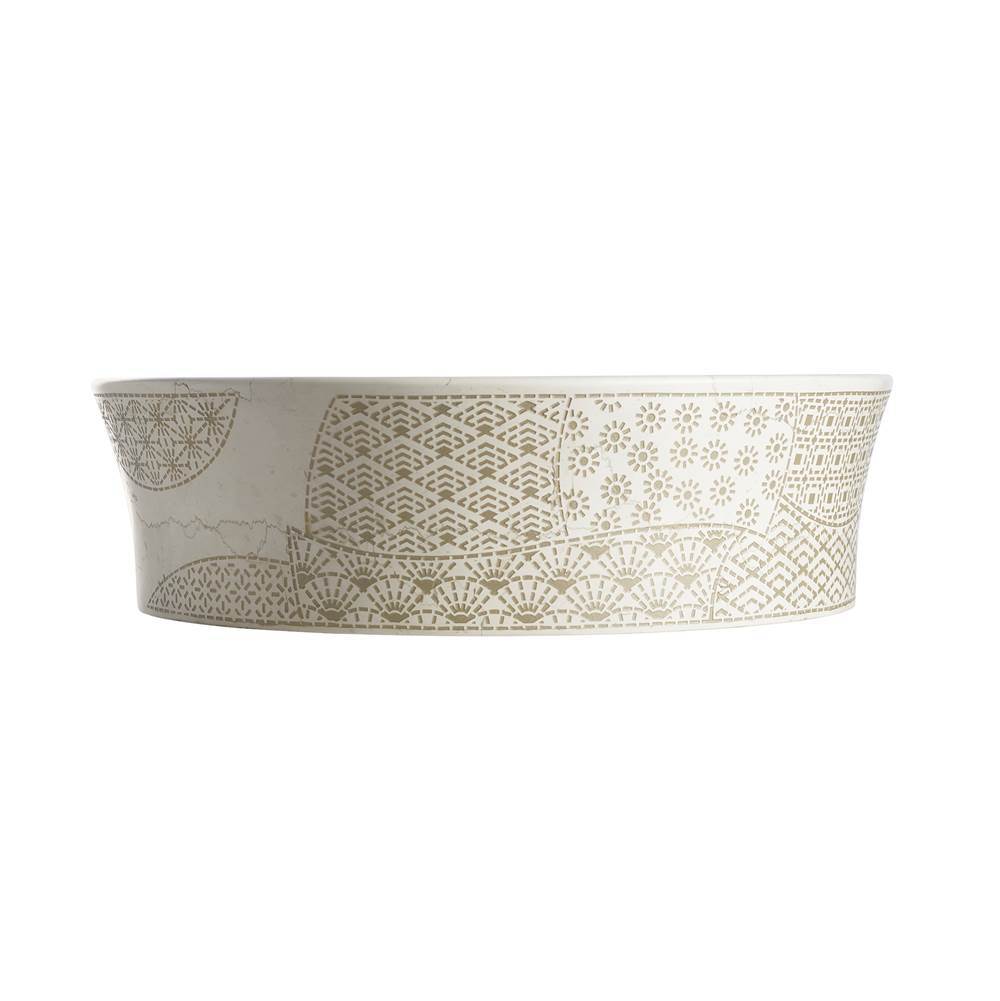 Kensho 16'' round vessel bathroom sink, no overflow