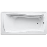 Mariposa 72'' x 36'' alcove Heated BubbleMassageE air bath, right drain