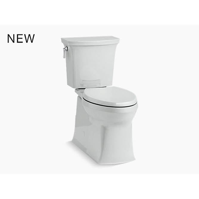 Kohler - Corbelle Two-piece elongated toilet with skirted trapway, 1.28 gpf - Ice Grey
