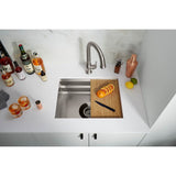 Prolific 23'' undermount single-bowl workstation kitchen sink