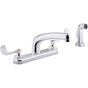 Kohler - Triton Bowe 1.5 gpm kitchen sink faucet with 8-3/16'' swing spout, matching finish sidespray, aerated flow and wristblade handles - Polished Chrome