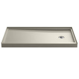 Kohler - Rely 60-in x 32-in Single-Threshold Shower Base with Right-hand Drain, Dune - Dune