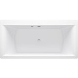 Stargaze 72'' x 36'' freestanding bath with Bask heated surface and straight shroud