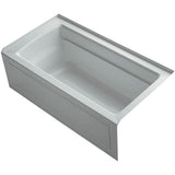 Kohler - Archer 60'' x 32'' alcove Heated BubbleMassageE air bath, right drain - Ice Grey
