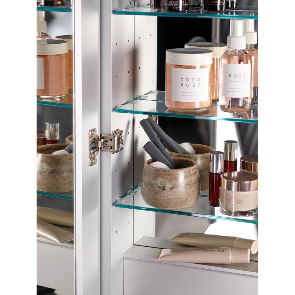 Verdera 34'' x 30'' two-door lighted medicine cabinet, left-hinged