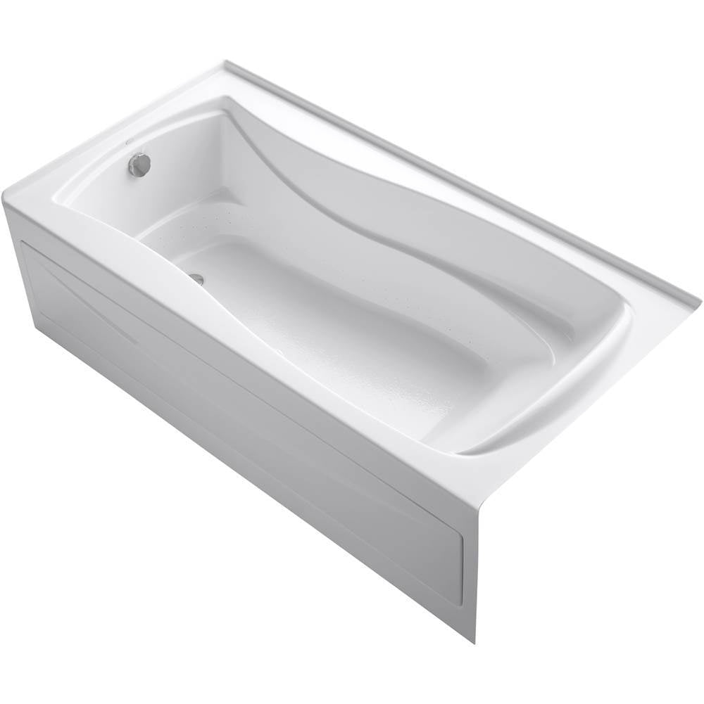 Kohler - Mariposa 72'' x 36'' alcove Heated BubbleMassageE air bath with Bask heated surface, left drain - White