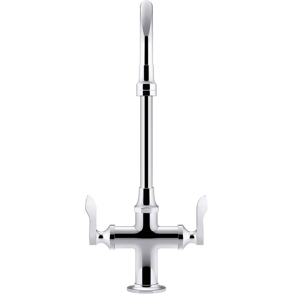 Triton Bowe 1.0 gpm monoblock gooseneck bathroom sink faucet with aerated flow and lever handles, drain not included