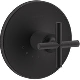 Kohler - Purist MasterShower temperature control valve trim with cross handle - Matte Black