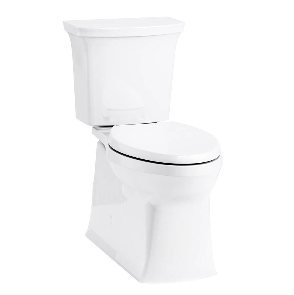 Kohler - Corbelle Two-piece elongated toilet with skirted trapway, 1.28 gpf - White