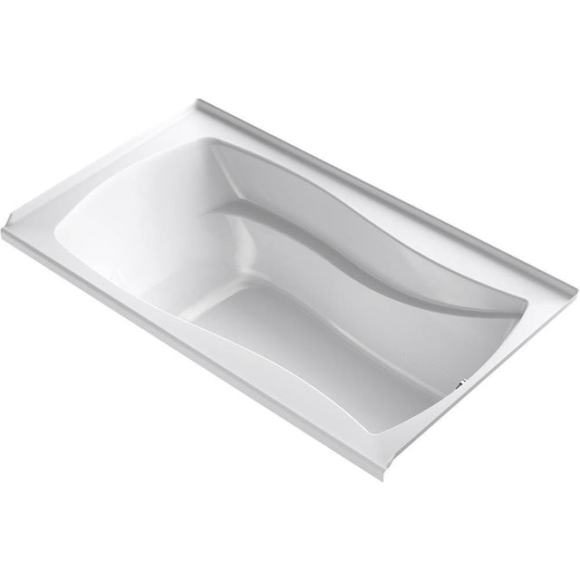 Kohler - Mariposa 66'' x 36'' alcove Heated BubbleMassageE air bath with Bask heated surface and right-hand drain - White