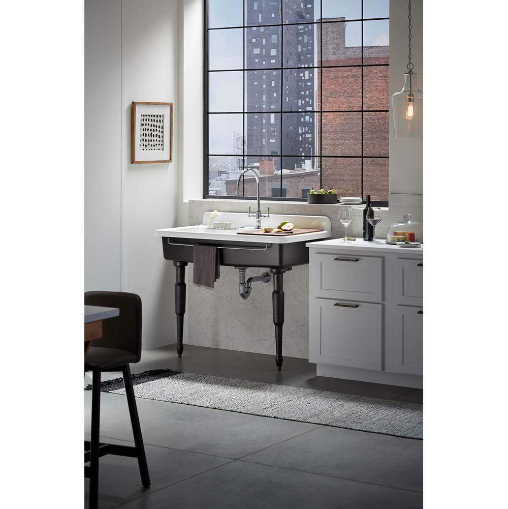 Farmstead 45'' top-/wall-mount single-bowl workstation farmhouse kitchen sink