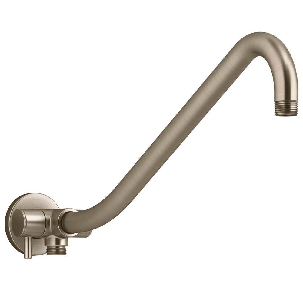 Kohler - Gooseneck Rainhead arm with 2-way diverter - Vibrant Brushed Bronze