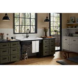 Farmstead 45'' top-/wall-mount single-bowl workstation farmhouse kitchen sink