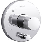 Kohler - Components Rite-Temp valve trim with Oyl handle and diverter - Polished Chrome